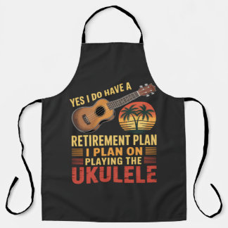 Tablier Plan de retraite Ukulele Drôle