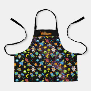 Tablier Planète de fusée spatiale Noire