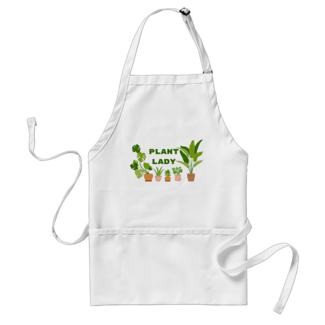 Tablier Plante Lady Apron | Cadeau pour les amoureux Plant (Devant)