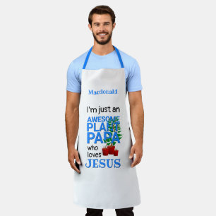 Tablier Plante PERSONNALISÉ PAPA AIME JESUS
