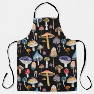 Tablier Plantes forestiers : champignons d'aquarelle, patt