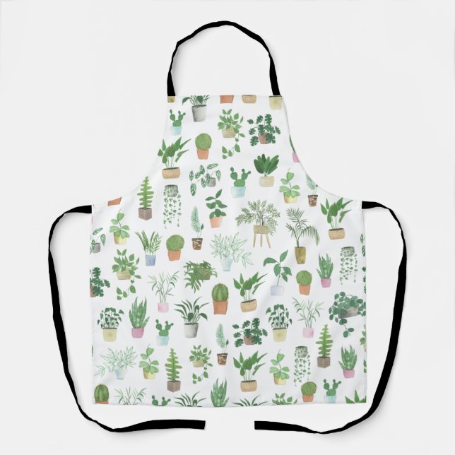 Tablier Plantita House Plantes et Pots Motif (Recto)