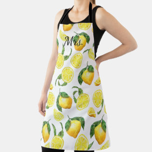 Tablier Plaques de papier Motif Mme Cute Lemon