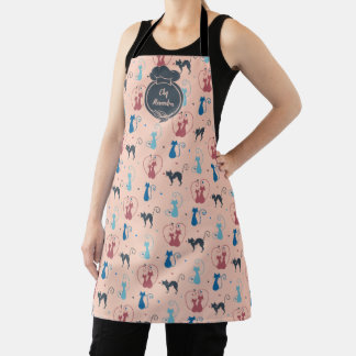 Tablier Playman Cats Apron - Nom personnalisé Chef
