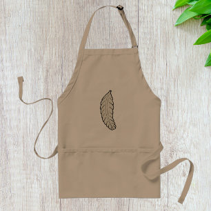 Tablier Plumes dessinées à la main Nature minimaliste