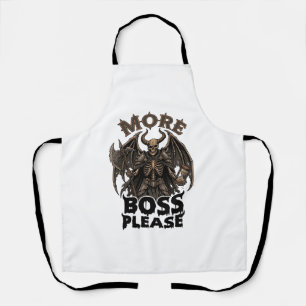 Tablier Plus de Boss S'il Vous Plaît Halloween Démon Squel