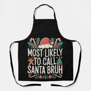 Tablier Plus susceptible d'appeler le Père Noël Bruh Noël