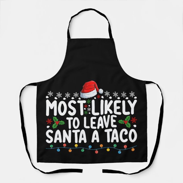 Tablier Plus susceptible de laisser un taco au Père Noël d (Recto)