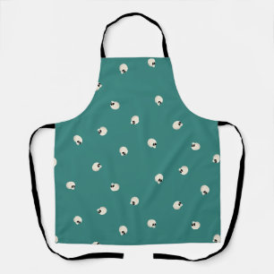 Tablier Points de crâne Kawaii mous aléatoires mi-vert