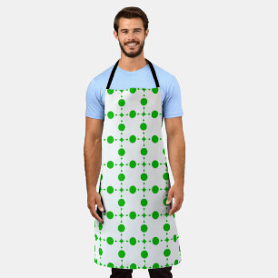 Tablier Pois verts, Motif à points Polka, points, pointill