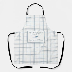 Tablier Poisson Bleu de la Maison de Lac Plaid Classable