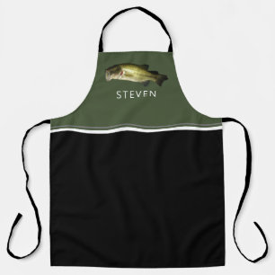 Tablier Poisson de basse à grande bouche Chef personnalisé
