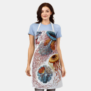 Tablier Poisson vintage par Ernst Haeckel, Discomedusae