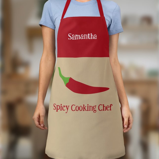 Tablier Poivre rouge chili (Red Chili Pepper Apron)