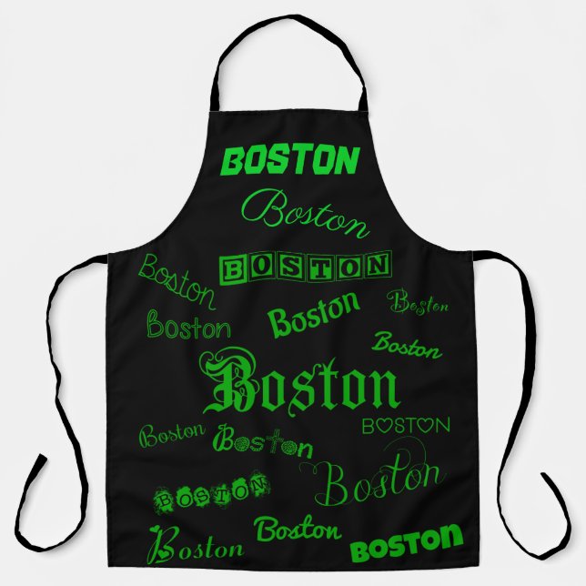 Tablier Polices vertes de Boston (Recto)