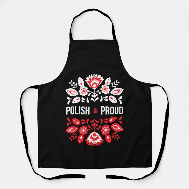 Tablier Polonaise et Fleurs Fières Pologne Polska (Recto)