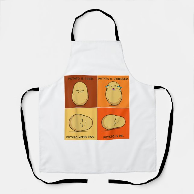 Tablier Pomme de terre Spud Racine Légumes Tater Vegan Lov (Recto)