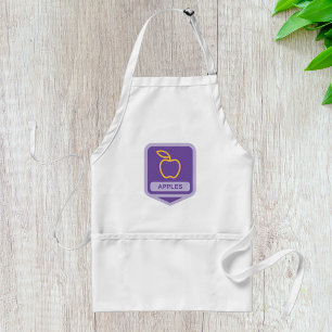 Tablier Pomme violette Badge Conception Fruit Lover