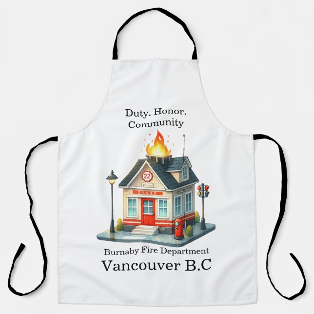 Tablier Pompier à la Station 22 au crépuscule (Recto)