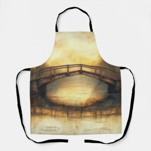 Tablier Pont vintage au-dessus de la peinture fluviale Cam