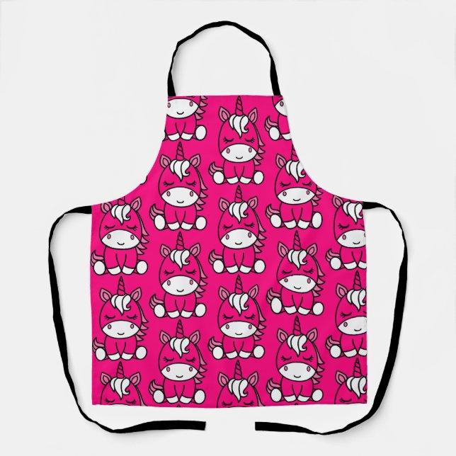 Tablier Pony de licorne rose (Recto)
