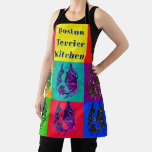 Tablier Pop Art coloré Boston Terrier Apron
