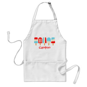 Tablier Popsicles rayés Personnalisé Apron