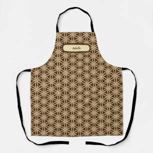 Tablier Porte d'impression tout-en-plan Gold et Brown Star