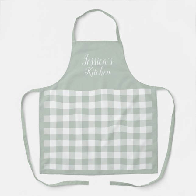 Tablier Porte-En vichy personnalisée (Recto)