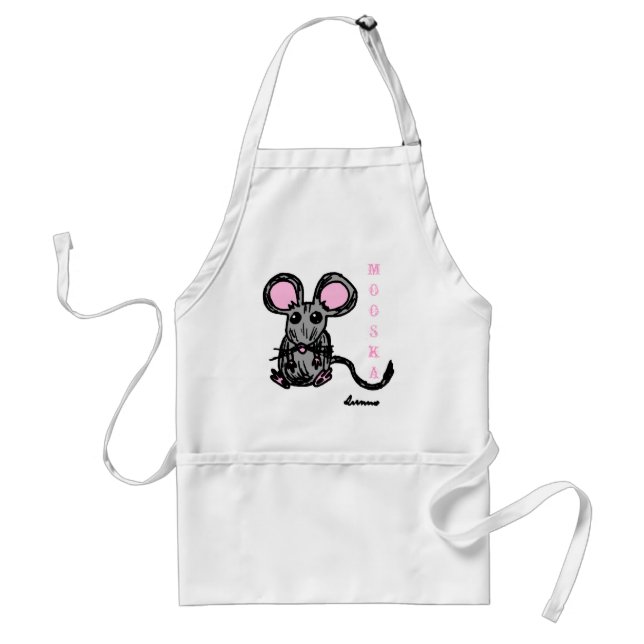 Tablier Porte-souris Cute Mooska (Devant)