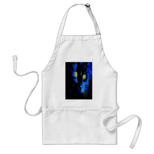 Tablier Portrait Artistique Chat Noir Avec Frappe Jaune E