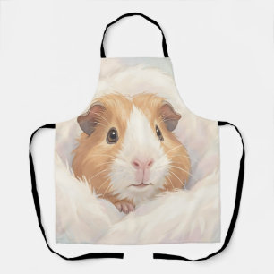 Tablier Portrait de cochon d'Inde adorable et duveteux