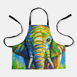 Tablier Portrait éléphant no 4 Apron