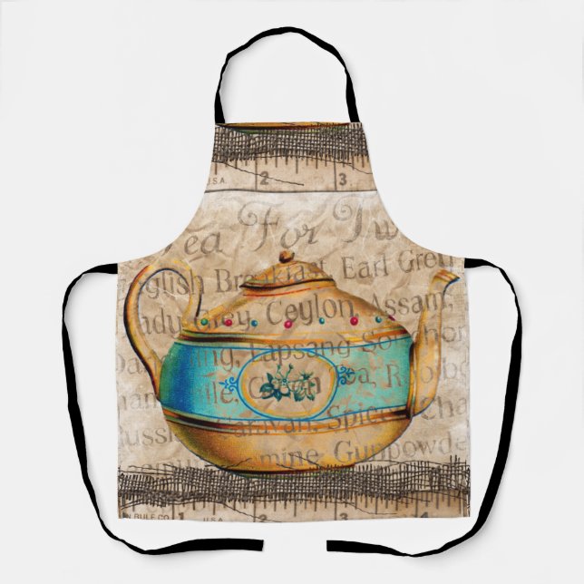 Tablier Pot de thé antique (Recto)