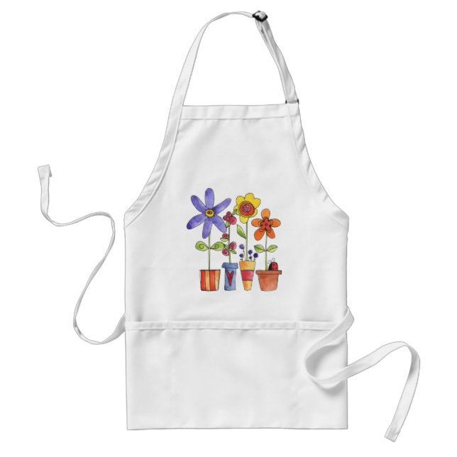 Tablier Pots de fleurs (Devant)