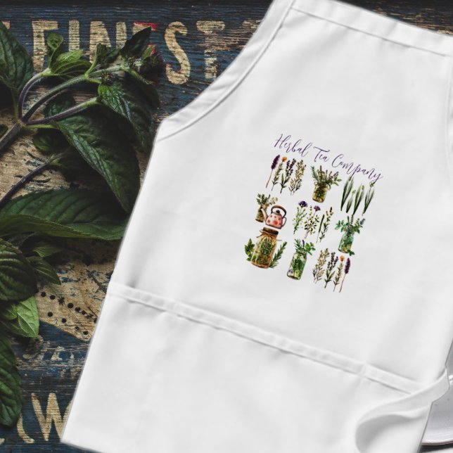 Tablier Pots de tiges de plantes Texte personnalisé (Créateur téléchargé)