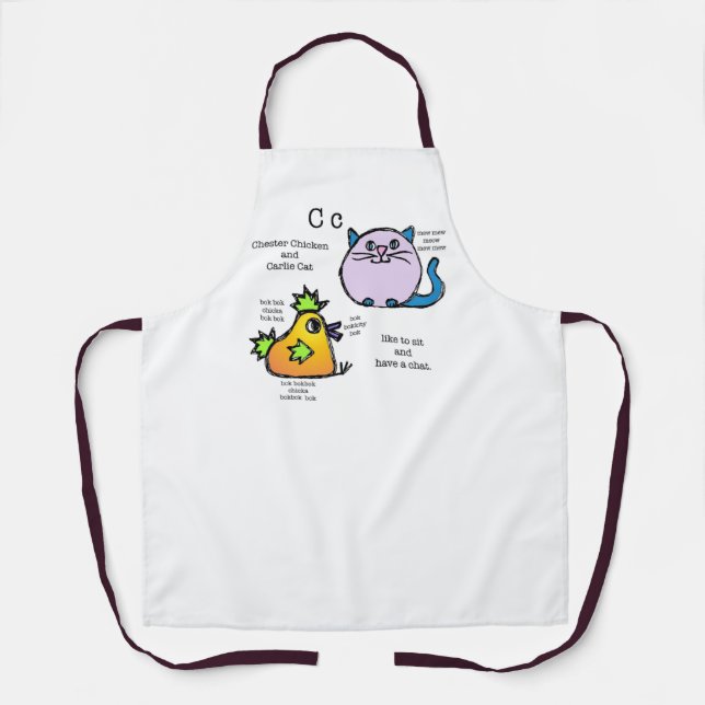 Tablier Poulet et chat (Recto)