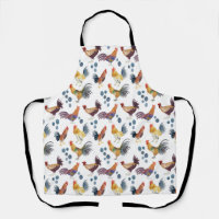 Poulets et oeufs colorés Motif d'aquarelle