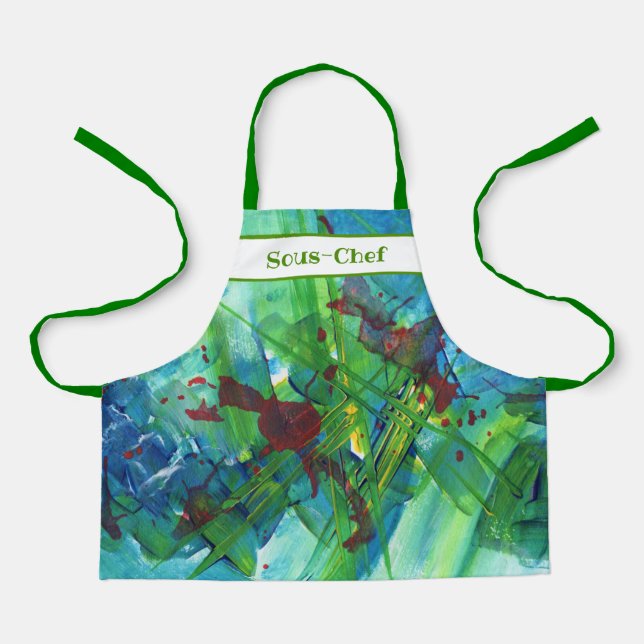 Tablier pour enfants - Art acrylique Abstrait (Recto)