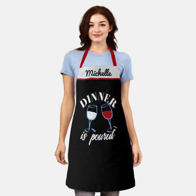 Tablier Pour Some Fun Personalized Hostess Wine Gift (Porté)
