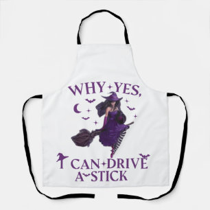 Tablier Pourquoi Oui ICan Drive A Stick Apron Party Funny
