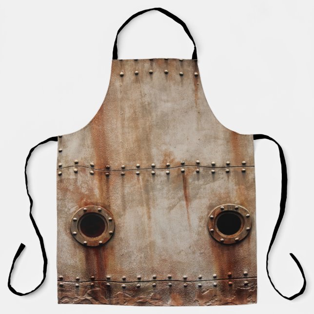 TABLIER POUSSIÈRE ET TEXTURE SUR LES CÔTÉS EN PLAQUE MÉTAL (Recto)