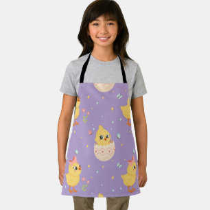 Tablier Poussin de Pâques mignon avec motif transparent de