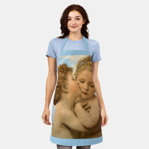 Tablier Premier Baiser (détail d'ange) par Bouguereau