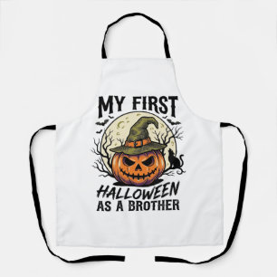 Tablier Premier frère d'Halloween Vintage Pumpkin Moon Shi