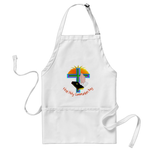 Tablier Premiers cadeaux de jour de sainte communion (Devant)