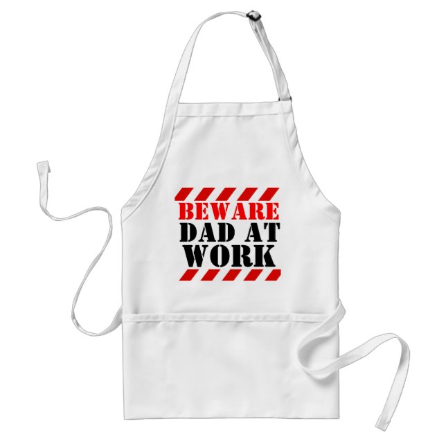 Tablier PRENEZ GARDE du papa aux cuisiniers graphiques de (Devant)