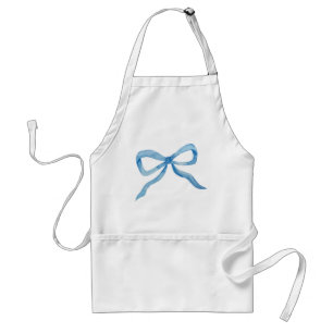 Tablier Preppy blue bow grand-millenial