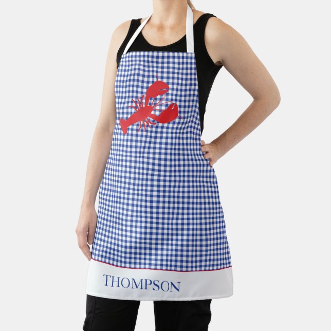 Tablier Preppy Lobster Bake Party Griller Cuire Texte pers (Insitu)