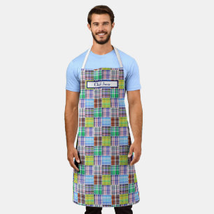 Tablier Préppy Multicolor Patchwork Madras #1
